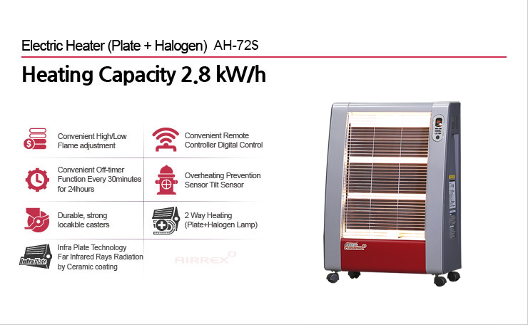 Electric Heater (Plate + Halogen) AH-72S 